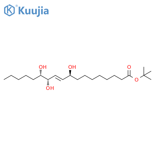 10-Octadecenoic acid, 9,12,13-trihydroxy-, 1,1-dimethylethyl ester, (9S,10E,12S,13S)- structure