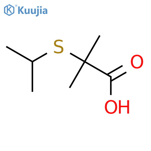 PROPANOIC ACID, 2-METHYL-2-[(1-METHYLETHYL)THIO]- structure