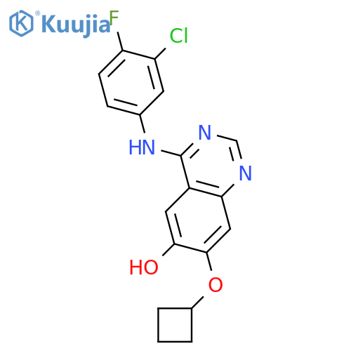 6-Quinazolinol, 4-[(3-chloro-4-fluorophenyl)amino]-7-(cyclobutyloxy)- structure