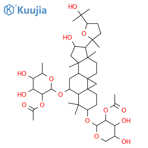 20,24-Epoxycycloartane-3,6,16,25-tetrol; (3β,6α,16β,20R,24S)-form, 3-O-(2-O-Acetyl-β-D-xylopyranoside), 6-O-(2-O-acetyl-α-L-rhamnopyranoside) structure