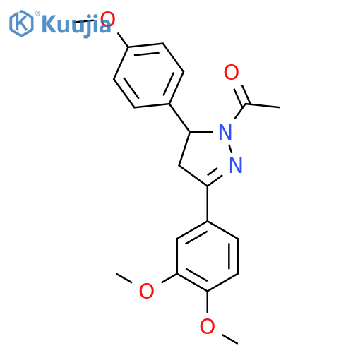 1-3-(3,4-dimethoxyphenyl)-5-(4-methoxyphenyl)-4,5-dihydro-1H-pyrazol-1-ylethan-1-one structure