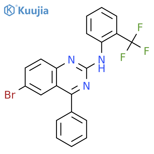 6-bromo-4-phenyl-N-2-(trifluoromethyl)phenylquinazolin-2-amine structure