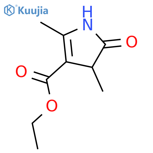 4,5-dihydro-2,4-dimethyl-5-oxo-1H-Pyrrole-3-carboxylic acid ethyl ester structure