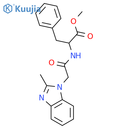 (S)-Methyl 2-(2-(2-methyl-1H-benzo[d]imidazol-1-yl)acetamido)-3-phenylpropanoate structure