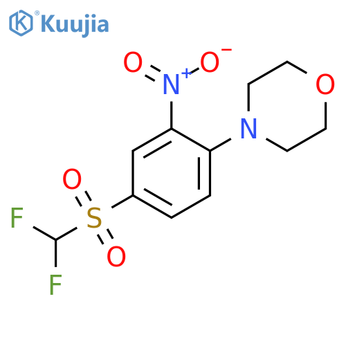 MORPHOLINE, 4-[4-[(DIFLUOROMETHYL)SULFONYL]-2-NITROPHENYL]- structure