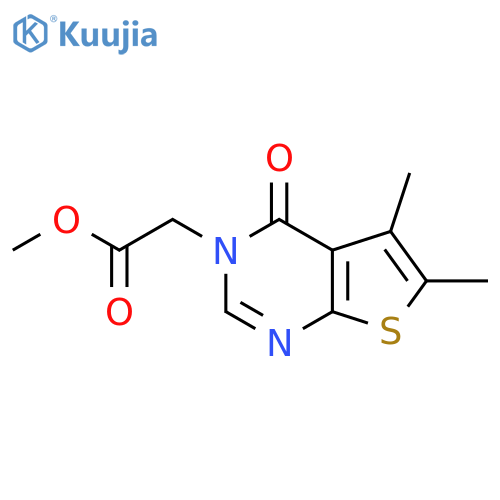 Methyl 2-(5,6-dimethyl-4-oxothieno[2,3-d]pyrimidin-3(4H)-yl)acetate structure