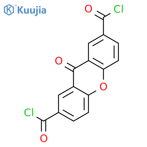 9H-Xanthene-2,7-dicarbonyl dichloride, 9-oxo- structure