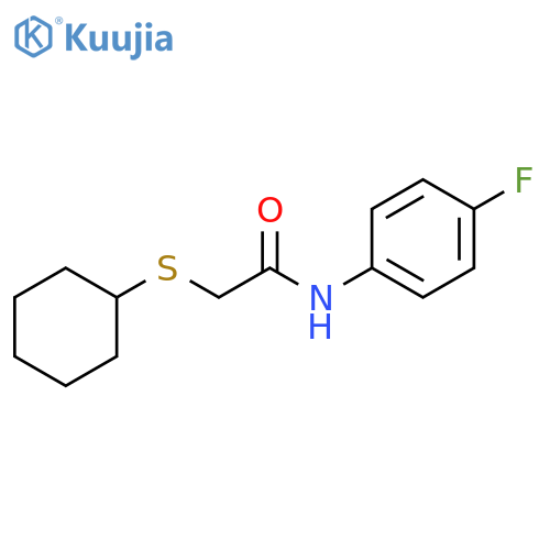 2-(cyclohexylsulfanyl)-N-(4-fluorophenyl)acetamide structure