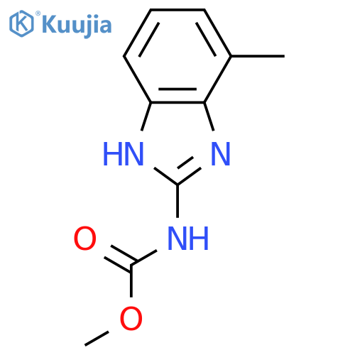 Carbamic acid, (4-methyl-1H-benzimidazol-2-yl)-, methyl ester structure