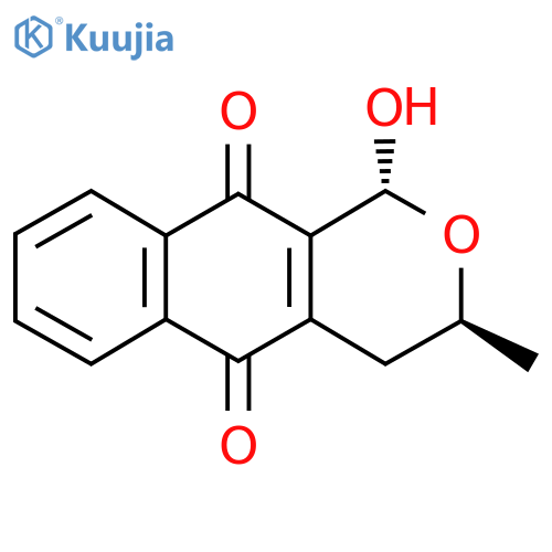 (1R,3S)-1-hydroxy-3-methyl-3,4-dihydro-1H-benzo[g]isochromene-5,10-dione structure