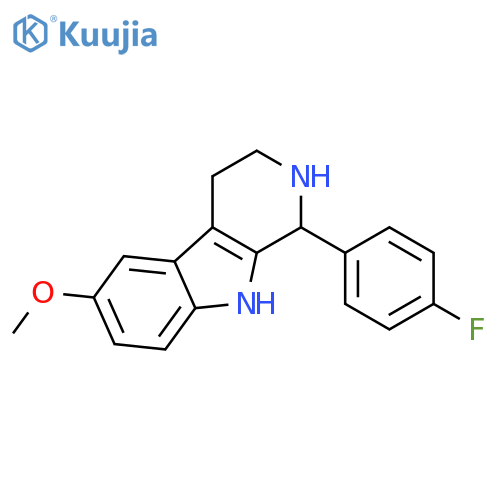1-(4-fluorophenyl)-6-methoxy-1H,2H,3H,4H,9H-pyrido3,4-bindole structure