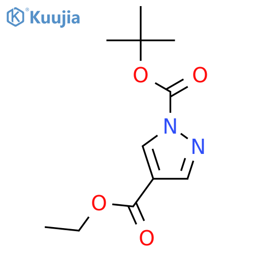 1-\u200bTert-\u200bbutyl 4-\u200bethyl 1H-\u200bpyrazole-\u200b1,\u200b4-\u200bdicarboxylate structure