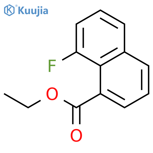 1-NAPHTHALENECARBOXYLIC ACID, 8-FLUORO-, ETHYL ESTER structure