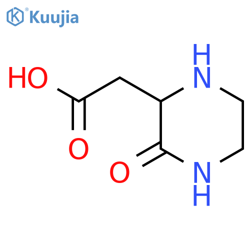 2-(3-Oxopiperazin-2-yl)acetic acid structure