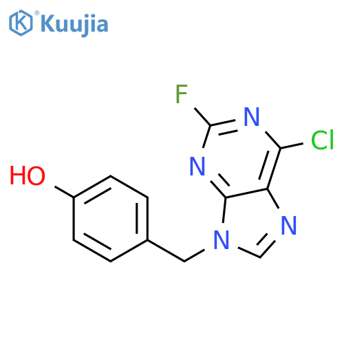 Phenol, 4-[(6-chloro-2-fluoro-9H-purin-9-yl)methyl]- structure