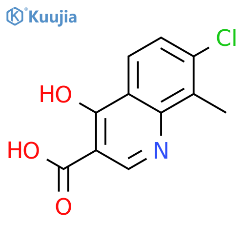 7-Chloro-4-hydroxy-8-methylquinoline-3-carboxylic acid structure