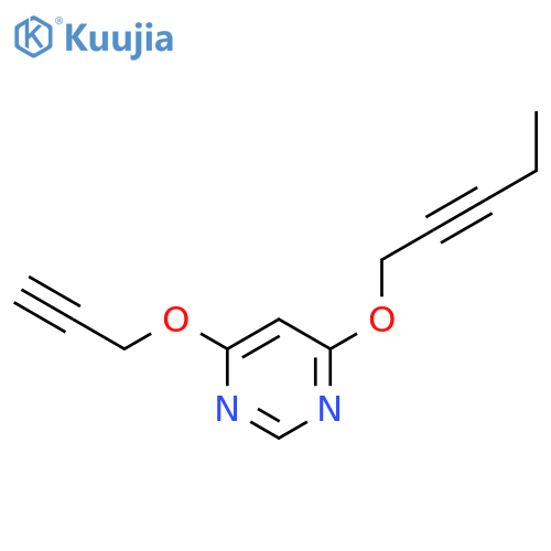 Pyrimidine, 4-(2-pentynyloxy)-6-(2-propynyloxy)- (9CI) structure
