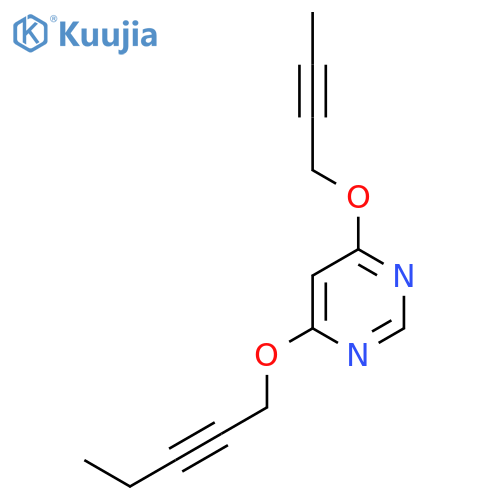 Pyrimidine, 4-(2-butynyloxy)-6-(2-pentynyloxy)- (9CI) structure