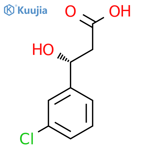 (3R)-3-(3-chlorophenyl)-3-hydroxypropanoic acid structure