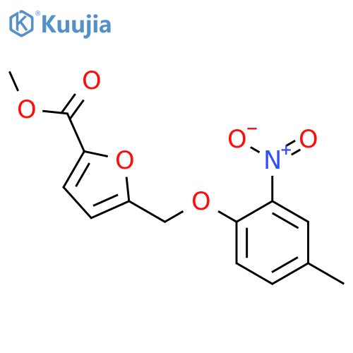 methyl 5-(4-methyl-2-nitrophenoxy)methylfuran-2-carboxylate structure