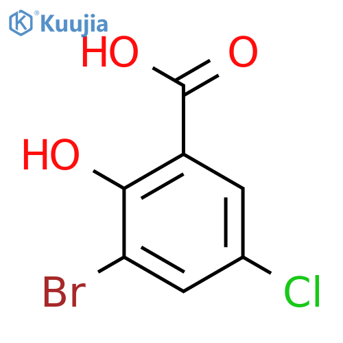 3-Bromo-5-chloro-2-hydroxybenzoic Acid structure