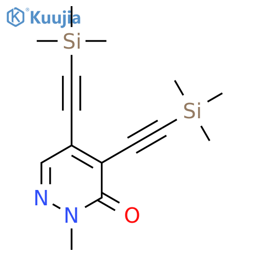 3(2H)-Pyridazinone, 2-methyl-4,5-bis[(trimethylsilyl)ethynyl]- structure