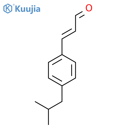 3-4-(2-methylpropyl)phenylprop-2-enal structure