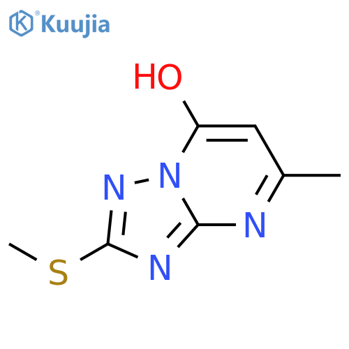 7-Hydroxy-5-methyl-2-methylthio-s-triazolo1,5-apyrimidine structure