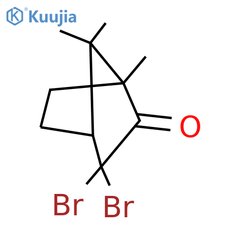 3,3-dibromo-1,7,7-trimethylbicyclo2.2.1heptan-2-one structure