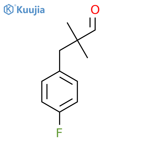 3-(4-Fluorophenyl)-2,2-dimethylpropanal structure
