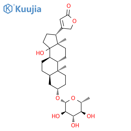 Card-20(22)-enolide,3-[(6-deoxy-b-D-glucopyranosyl)oxy]-14-hydroxy-,(3b,5b)- (9CI) structure
