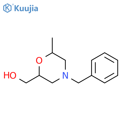 (4-Benzyl-6-methylmorpholin-2-yl)methanol structure