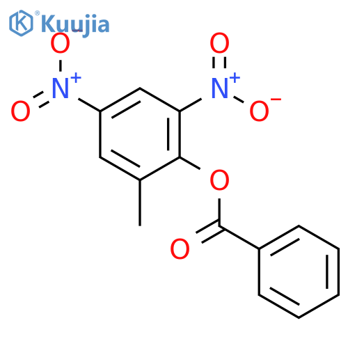 Phenol,2-methyl-4,6-dinitro-, 1-benzoate structure