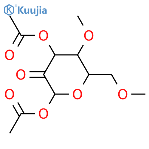 arabino-Hexos-2-ulose; α-D-Pyranose-form, 4,6-Di-Me, 1,3-di-Ac structure