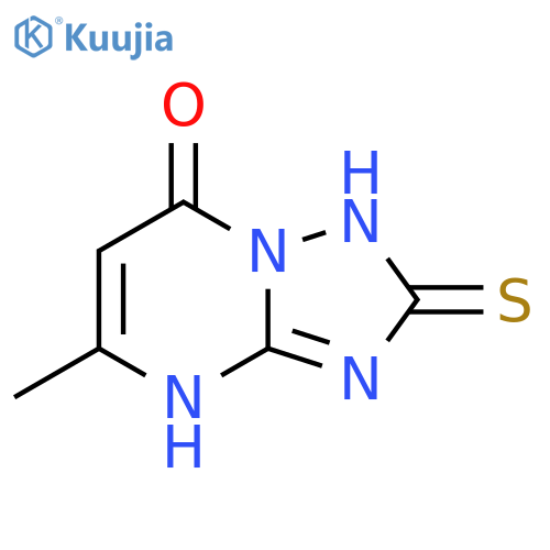 7-Hydroxy-2-mercapto-5-methyl-s-triazolo[1,5-a]pyrimidine structure