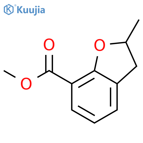 7-Benzofurancarboxylic acid, 2,3-dihydro-2-methyl-, methyl ester structure