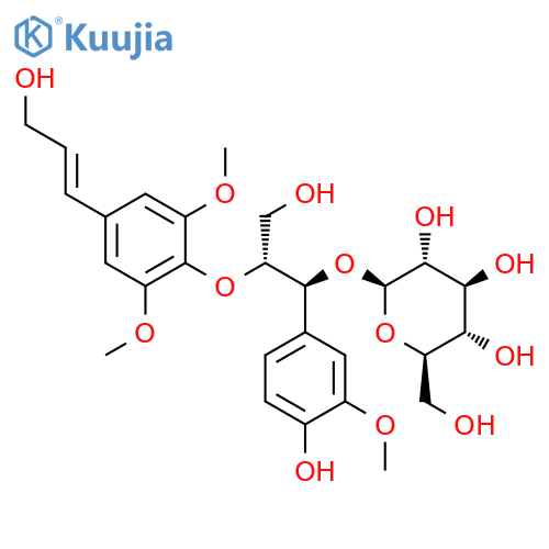 erythro-Guaiacylglycerol β-sinapyl ether 7-O-glucoside structure