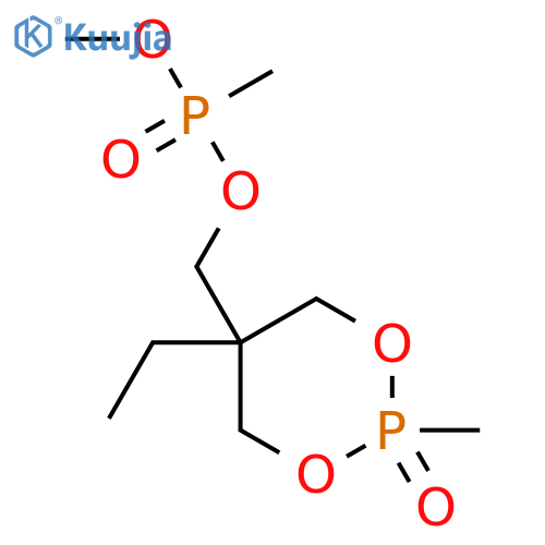 (5-Ethyl-2-methyl-1,3,2-dioxaphosphorinan-5-yl)methyl dimethyl phosphonate P-oxide structure