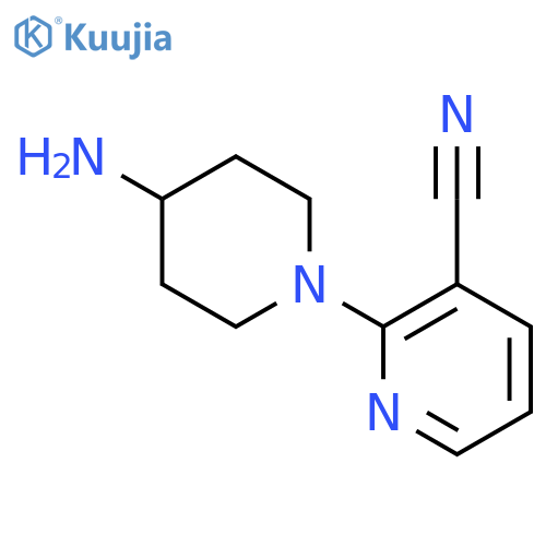 2-(4-aminopiperidin-1-yl)nicotinonitrile dihydrochloride structure