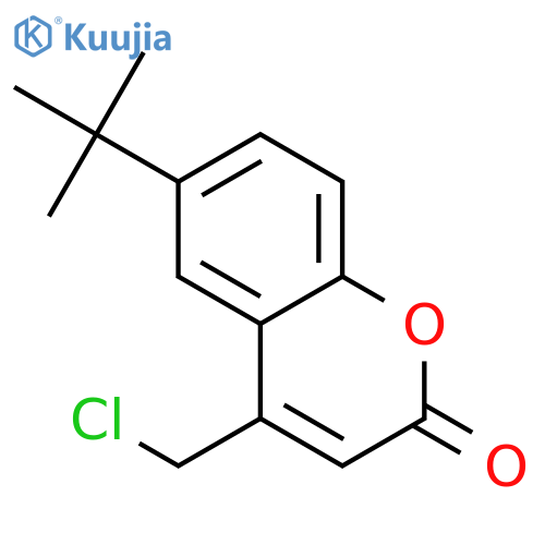 6-tert-butyl-4-(chloromethyl)chromen-2-one structure