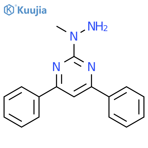 2-(1-Methylhydrazino)-4,6-diphenylpyrimidine structure