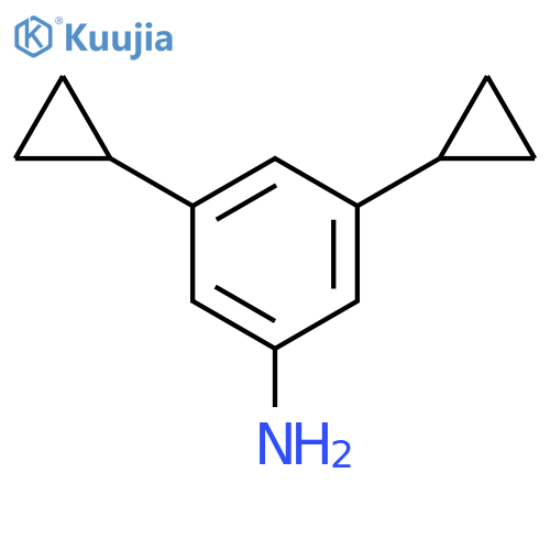 BENZENAMINE, 3,5-DICYCLOPROPYL- structure