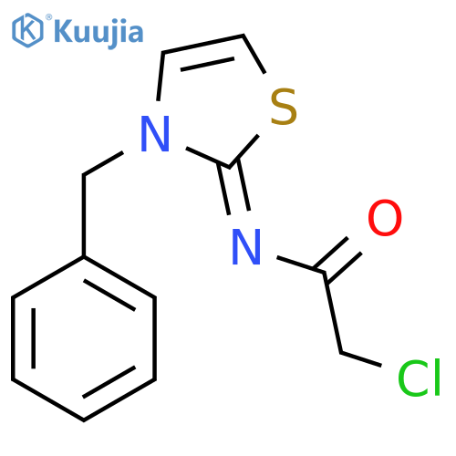 N-(3-Benzyl-2,3-dihydro-1,3-thiazol-2-ylidene)-2-chloroacetamide structure
