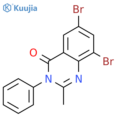 6,8-dibromo-2-methyl-3-phenylquinazolin-4(3H)-one structure