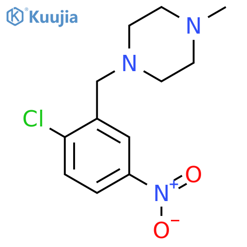 Piperazine, 1-[(2-chloro-5-nitrophenyl)methyl]-4-methyl- structure