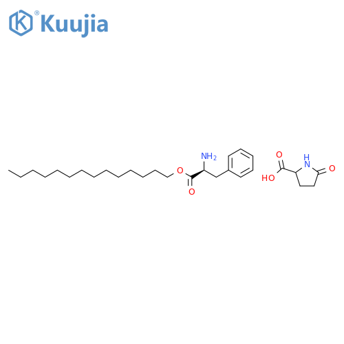 5-oxopyrrolidine-2-carboxylic Acid;tetradecyl (2s)-2-amino-3-phenylpropanoate structure