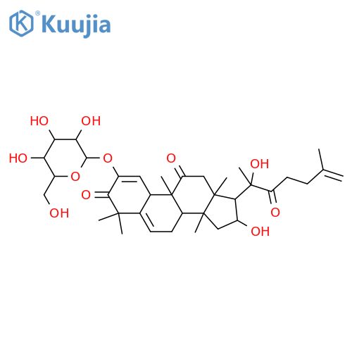 2,16,20-Trihydroxycucurbita-1,5,25-triene-3,11,22-trione; (16α,20R)-form, 2-O-β-D-Glucopyranoside structure