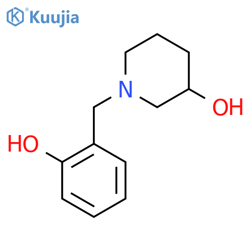 1-[(2-Hydroxyphenyl)methyl]piperidin-3-ol structure