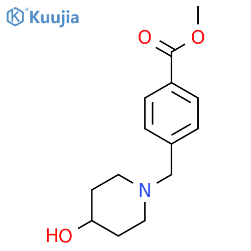 Methyl 4-((4-hydroxypiperidin-1-yl)methyl)benzoate structure