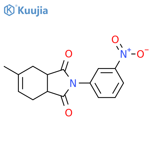 5-methyl-2-(3-nitrophenyl)-2,3,3a,4,7,7a-hexahydro-1H-isoindole-1,3-dione structure